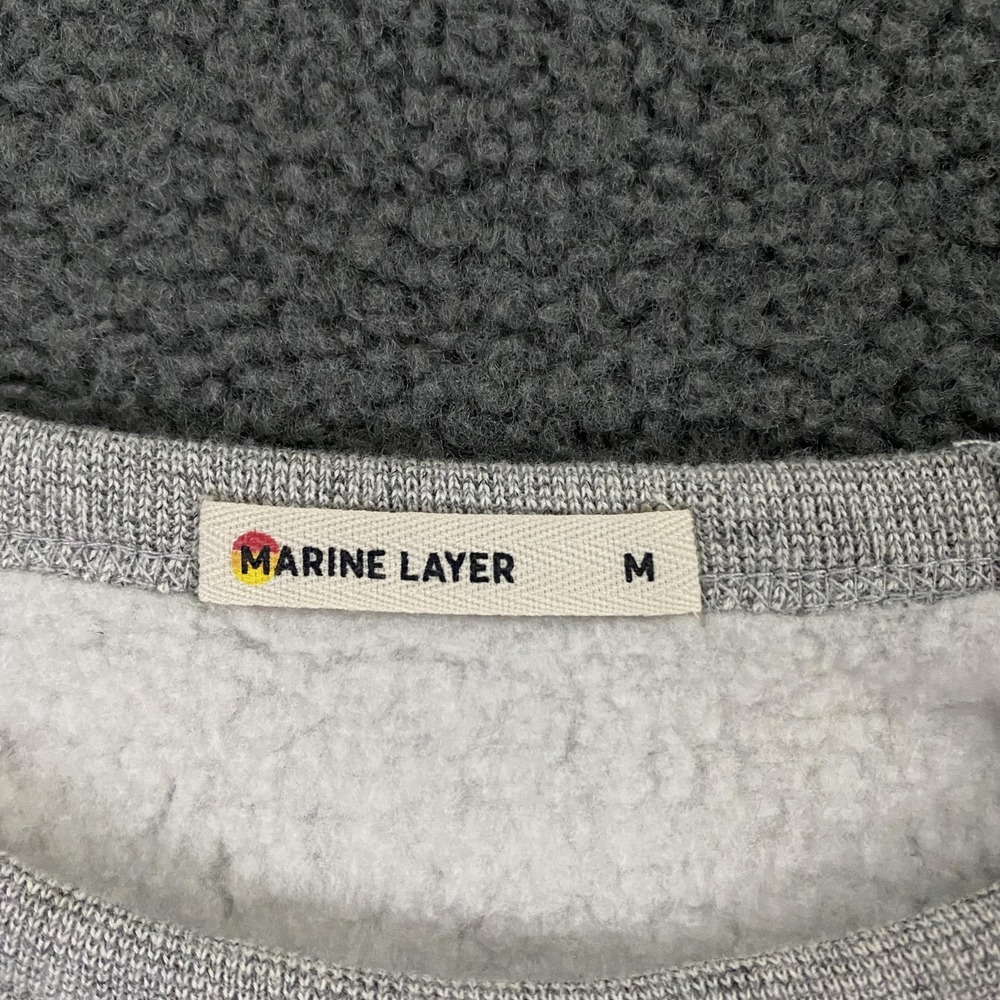 Marine Layer Sweatshirt Mens Medium Sunshine No Blockers Sun Graphic Fleece Soft - Picture 4 of 10